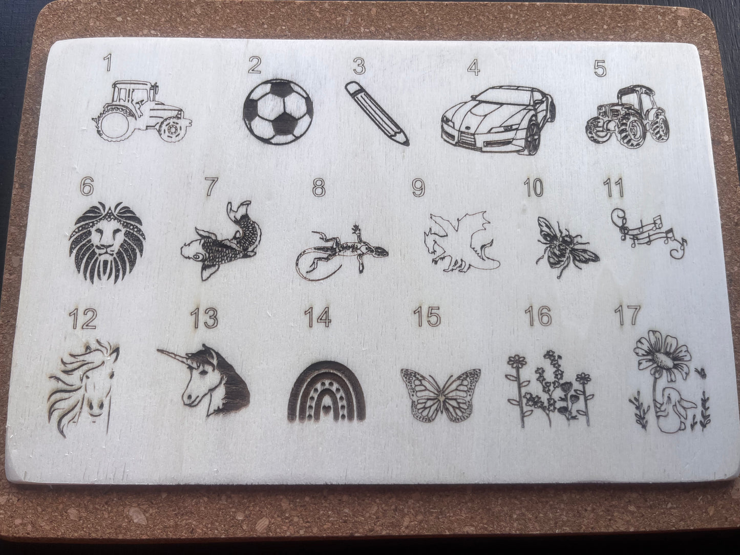 1x1 Mathematik-Tafel aus Holz