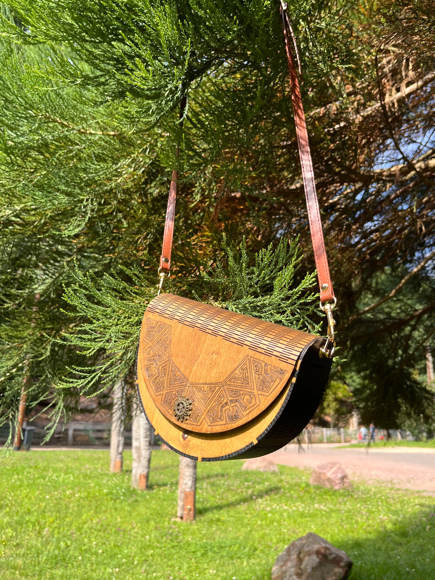 Holzhandtasche Luna