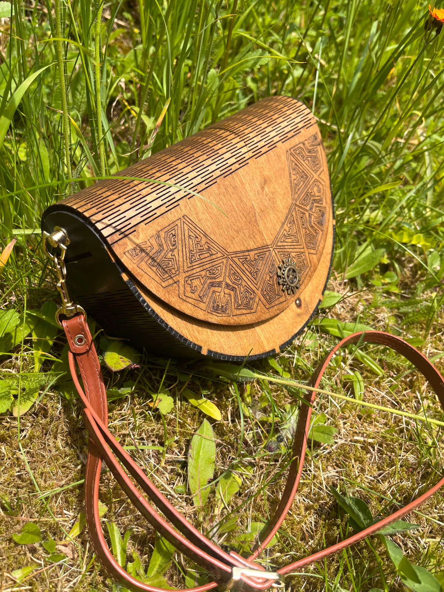 Holzhandtasche Luna